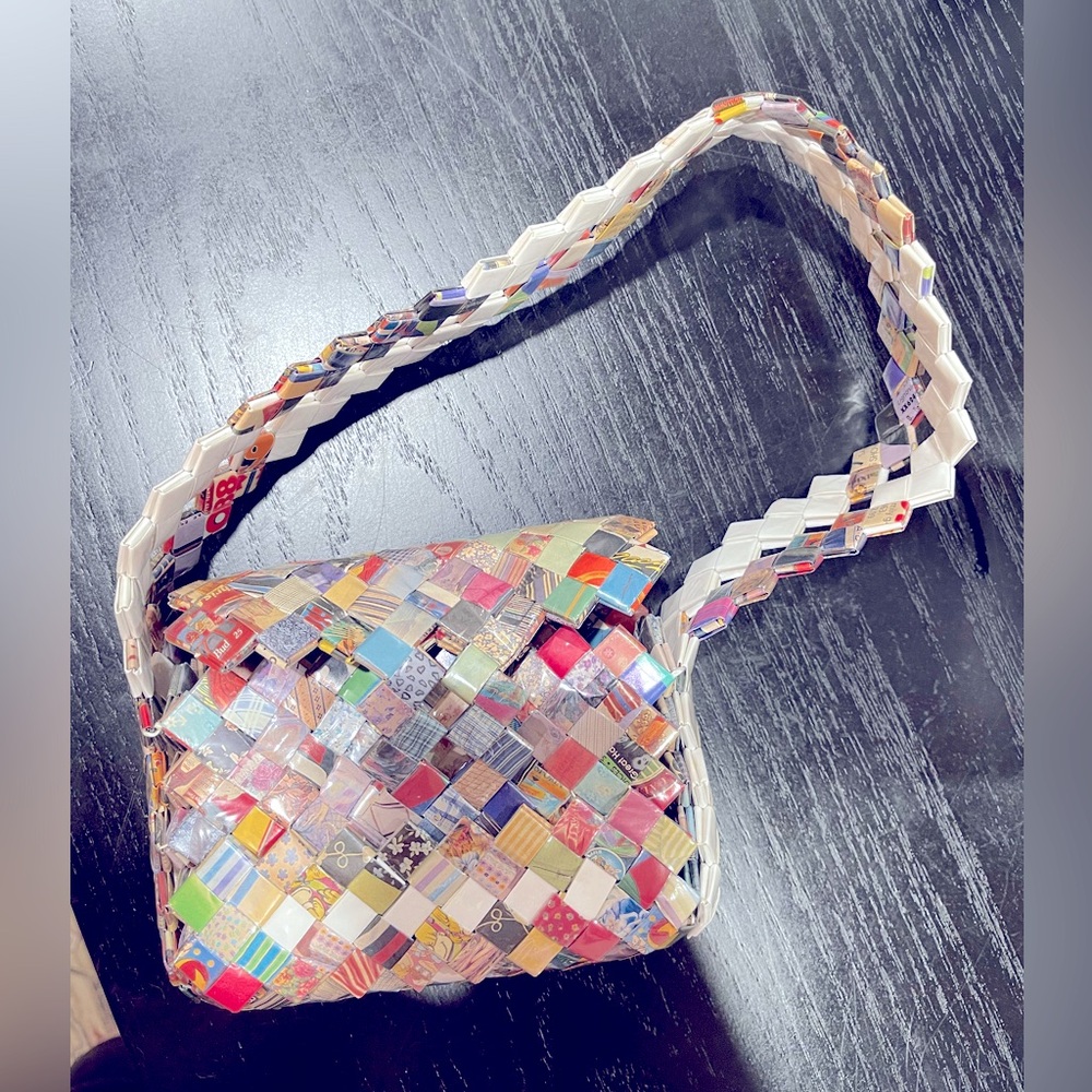 Vintage! Wrapper -Prison Art- Woven Women's Purse